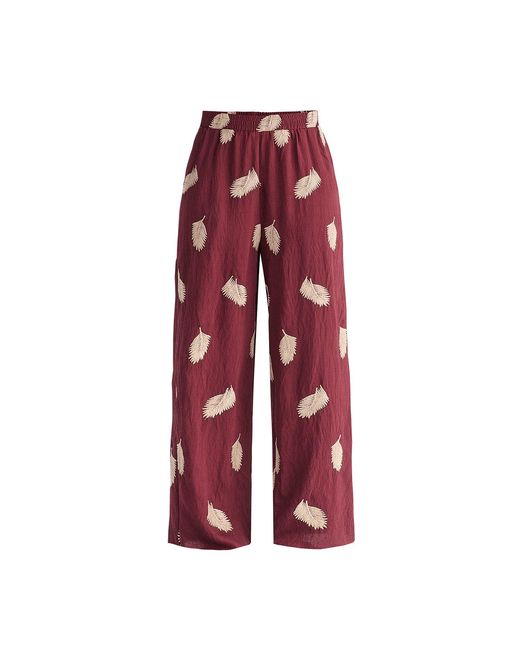 Paisie Leaf Embroidered Trousers