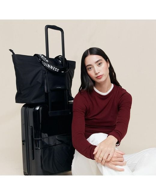 Lulu Guinness Black Nylon Macy Tote Bag