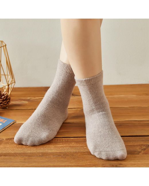 Soft Strokes Silk Gray Cashmere Quarter-Length Socks Set Of Two