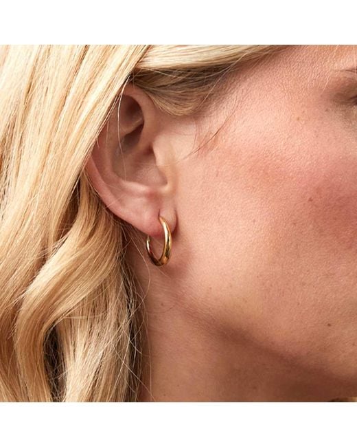 Auree Jewellery Metallic Alta Gold Vermeil Crescent Shaped Hoops