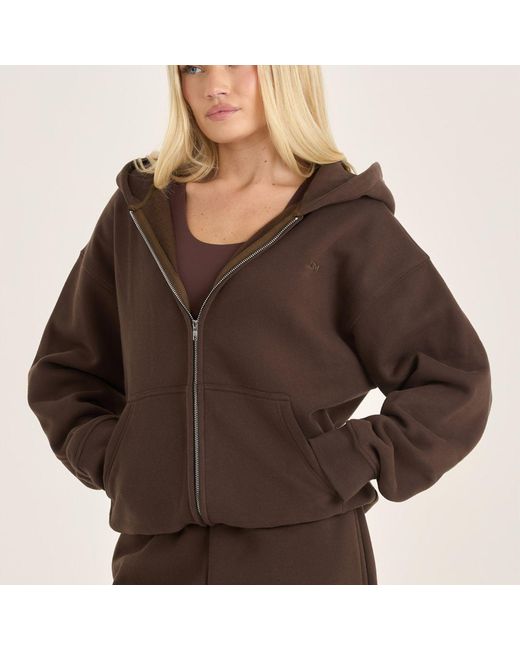 Loom Archives Brown Loom Zip Through Hoodie