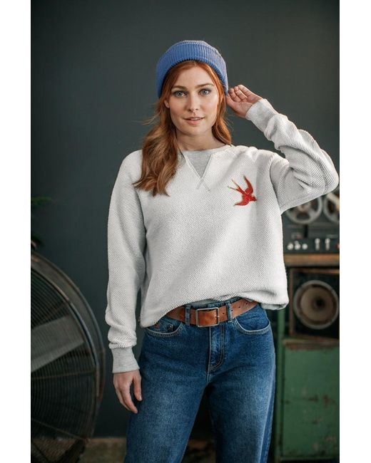 &SONS Trading Co Gray Damsons Swoop Sweatshirt Raw