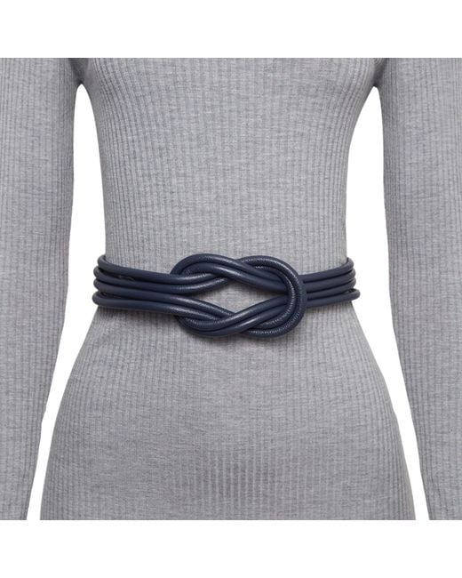 BeltBe Blue Knot Leather Belt