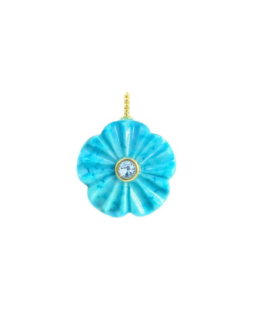 KAMARIA Blue Howlite Gemstone Pendant With Topaz