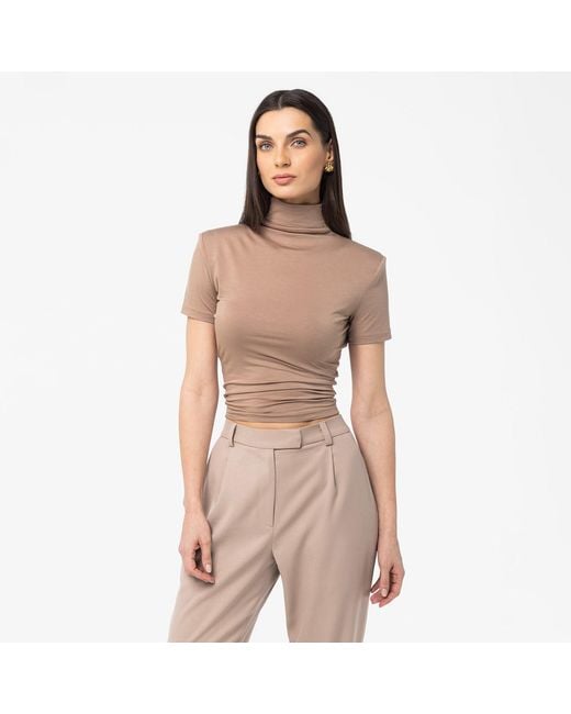 Mandragora Pink Turtleneck Ablo Cappuccino