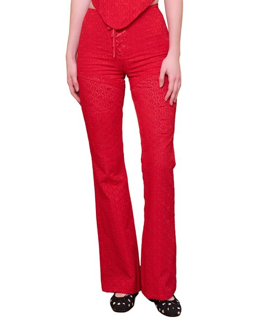 Pcfg The Broderie Anglaise Edit High Rise Embroidered Flare Pants