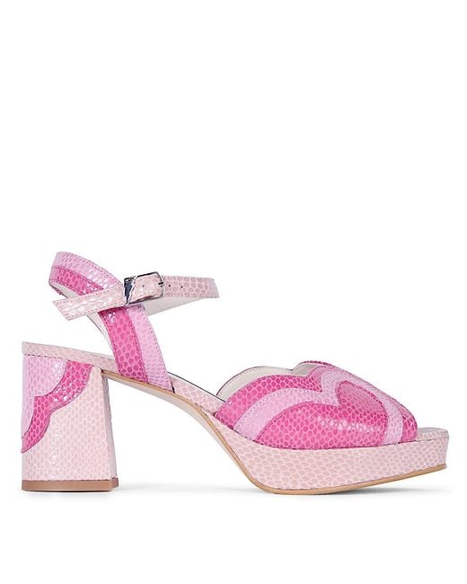 Terry De Havilland Pink Esme Blossom Platform Heels