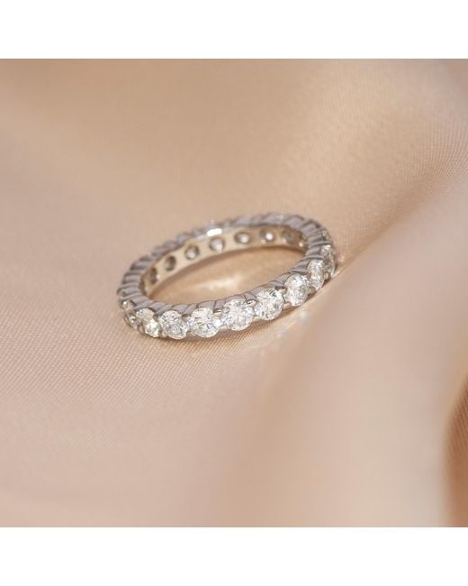 Diamonbliss Metallic Two And Half Carats Round Eternity Ring