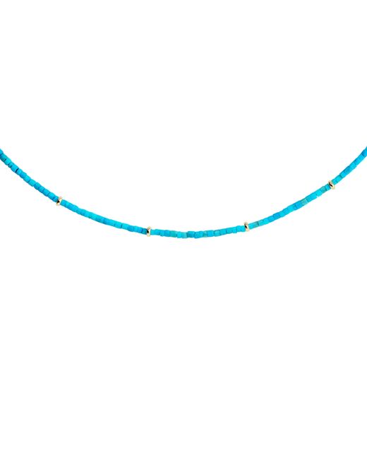Bombyx House Blue Tiny Tube Station Necklace