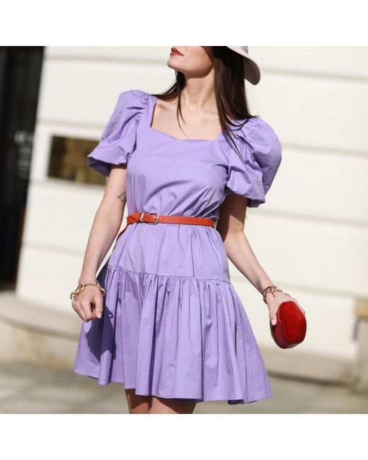 Monica Nera Purple Jasmine Mini Dress