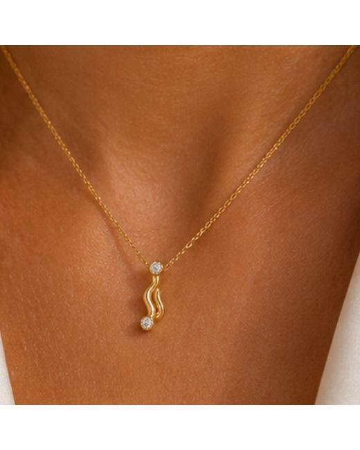 Lily Flo Jewellery Metallic Almost Went The Other Way Diamond Necklace
