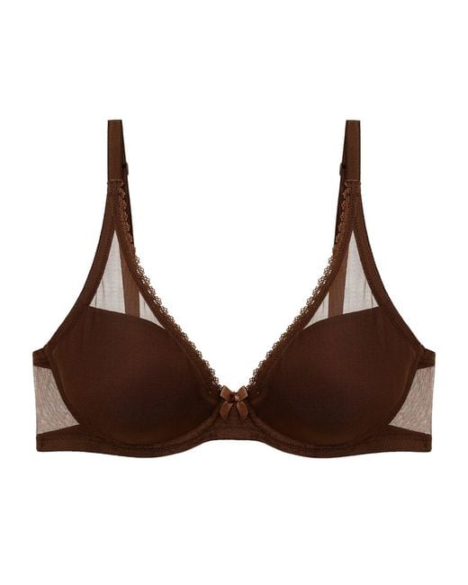 Journelle Brown Victoire Plunge Bra Chocolat