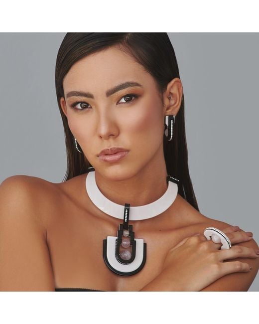 Gissa Bicalho Multicolor Handmade Acrylic Necklace Chocker Orion
