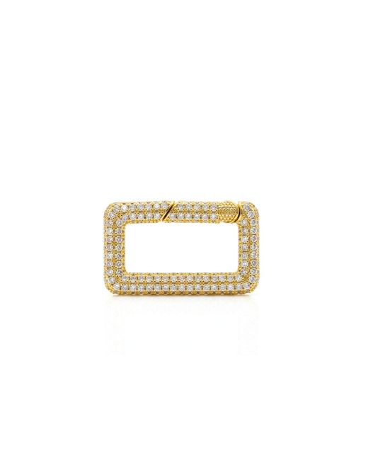 Jaredjamin Metallic Rectangular Pavé Clicker Clasp