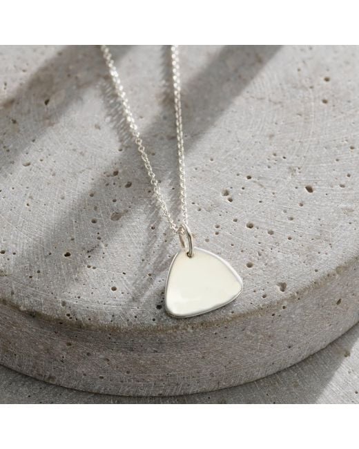 Posh Totty Designs Metallic Sterling Plectrum Necklace for men