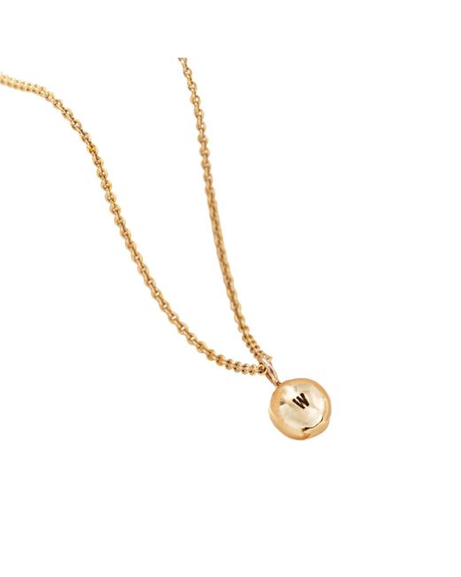 Posh Totty Designs Metallic 9Ct Molten Orb Initial Necklace