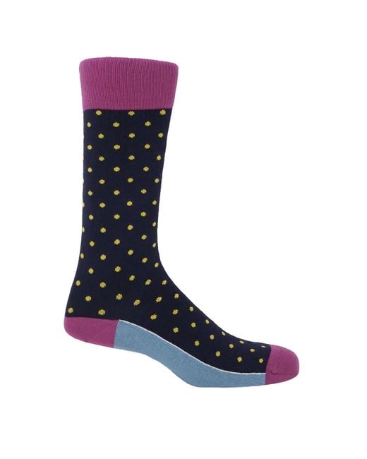 Peper Harow - Made in England Pink Pin Polka Socks Bundle for men
