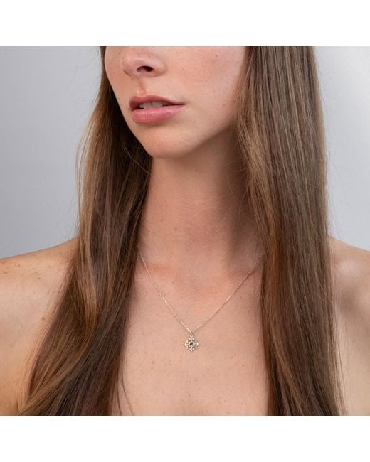 Zoe & Morgan Metallic Centred Necklace Chrome Diopside