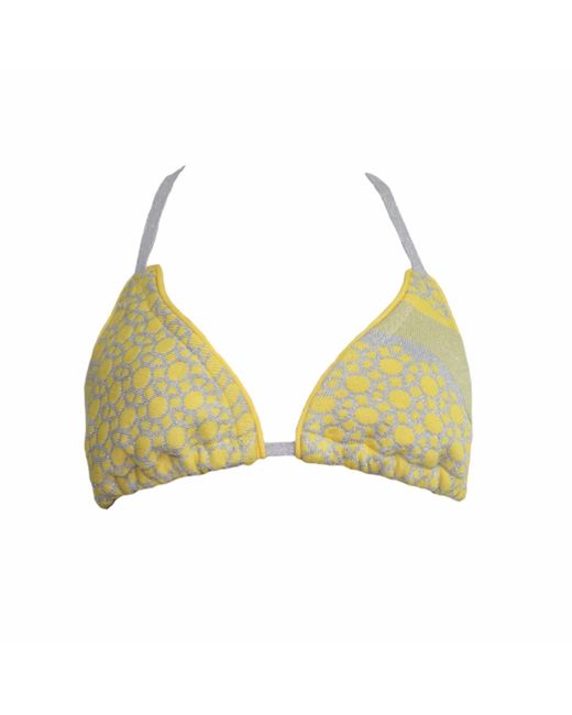 Maria Aristidou Yellow Nettal Triangle Bikini Top