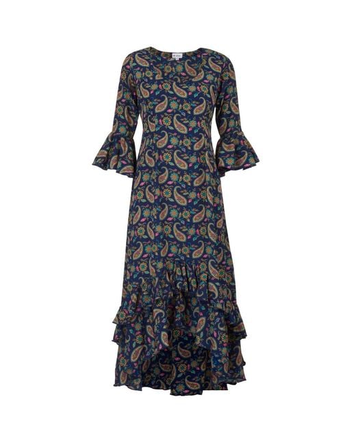 At Last Blue Victoria Midi Dress