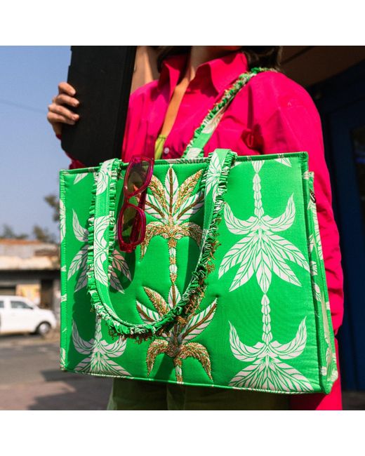 Simitri Green Goa Tote Bag