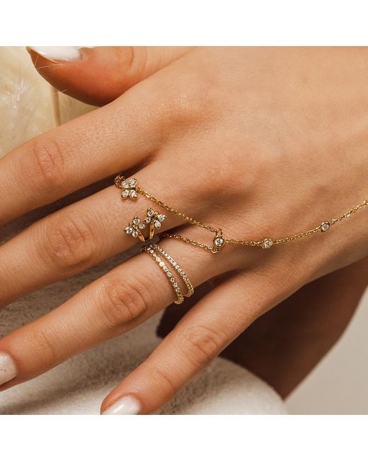 BLOOMTINE | Earth Angel HQ Metallic Illuminess 14K Bezel Stacking Ring