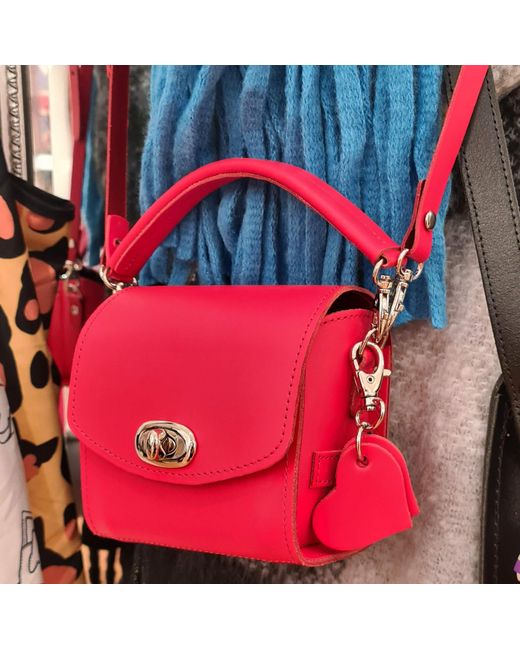 Zatchels Red Bauble Handmade Leather Handbag