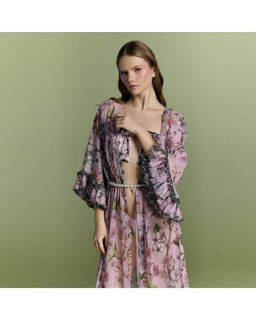 Nur Karaata Pink Mango Mojito Beach Dress
