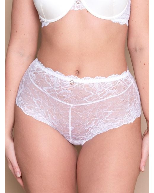 BonBon Lingerie White Diore High Waisted Panty