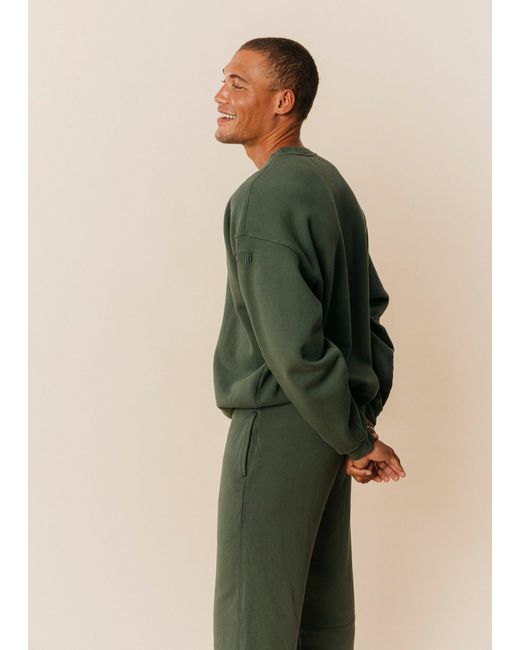 Ocio Leisurewear Green Oversized Crewneck for men