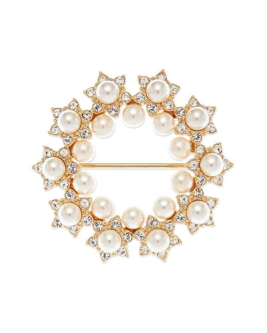 Grosse Metallic Pearl & Crystal Statement Brooch, Series Trésor