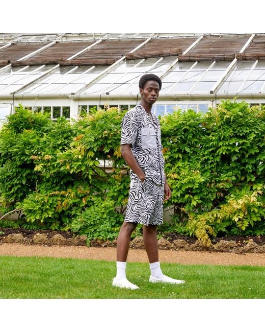 Quillattire Multicolor And Zebra Print Short for men