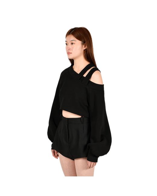 Ioana Ciolacu Black Cold Shoulder Top