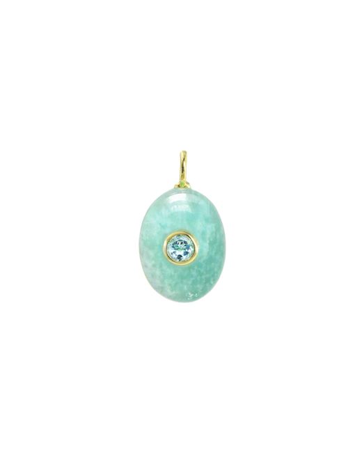 KAMARIA Green Amazonite Gemstone Pendant With Topaz