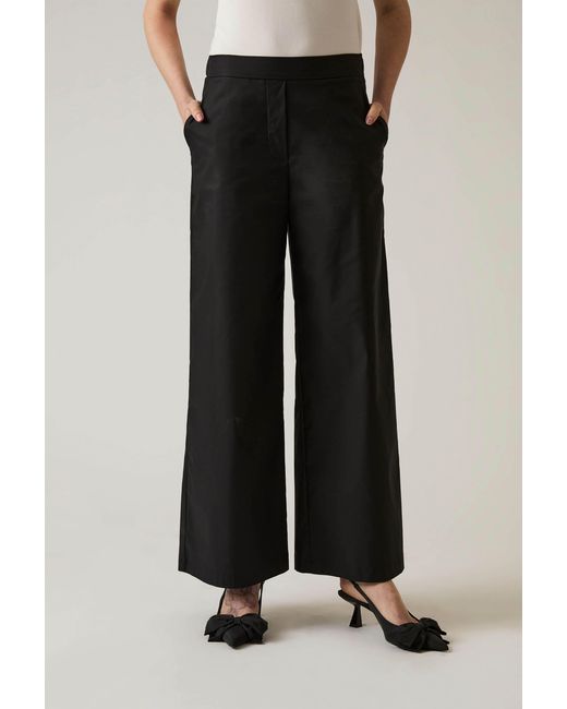 James Lakeland Black Cotton Trousers