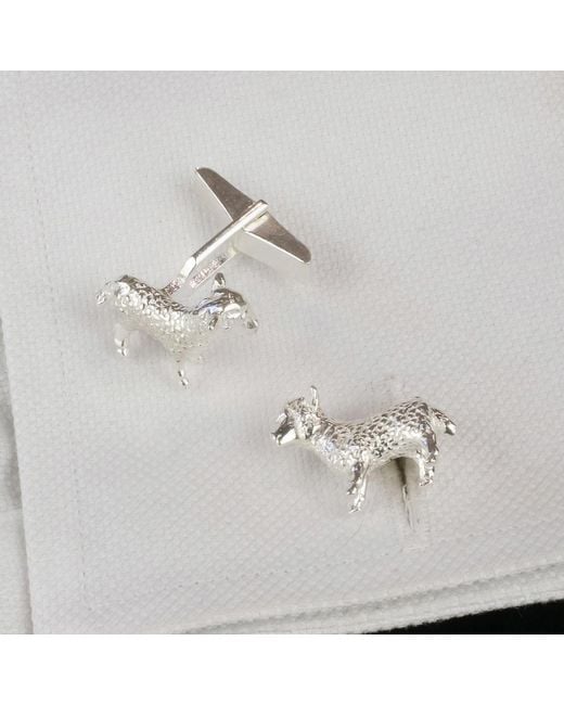 Simon Kemp Jewellers Metallic Sheep Cufflinks for men