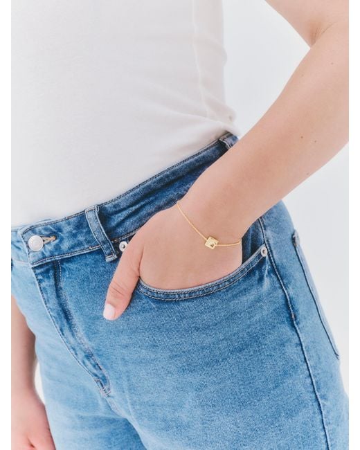 Kouree Metallic 'Gratitude Is The Attitude' Fixed Charm Bracelet