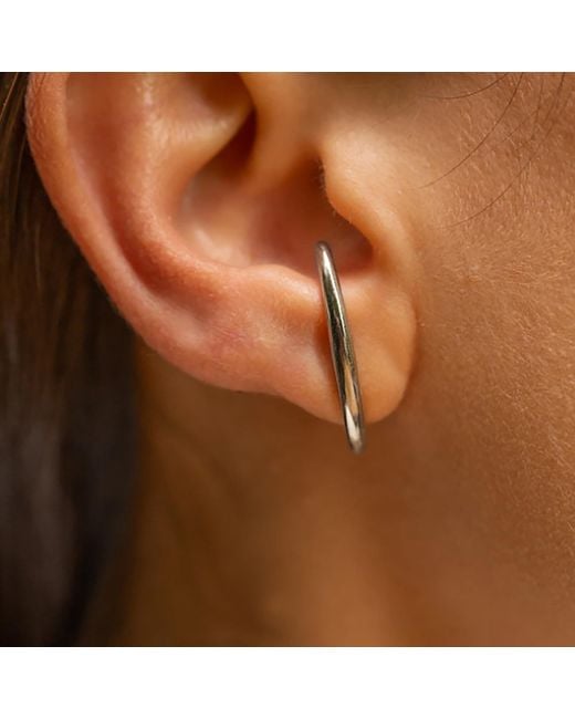 VicStoneNYC Fine Jewelry White Ear Cuff Lobe Solid Earring