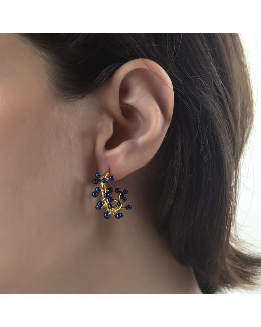 Milou Jewelry Blue Charlotte Hoop Earrings
