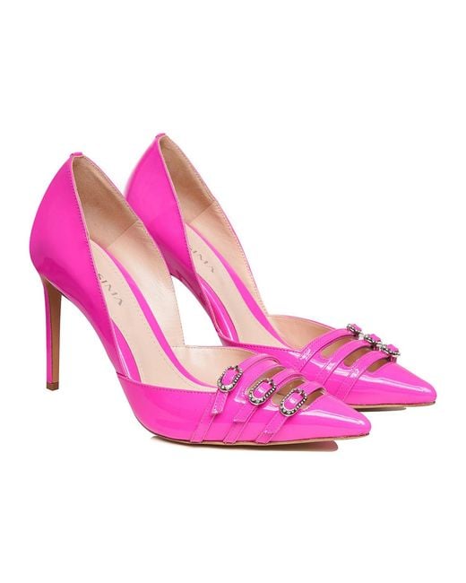 Ginissima Pink Gina Stiletto Patent Leather, Fuchsia