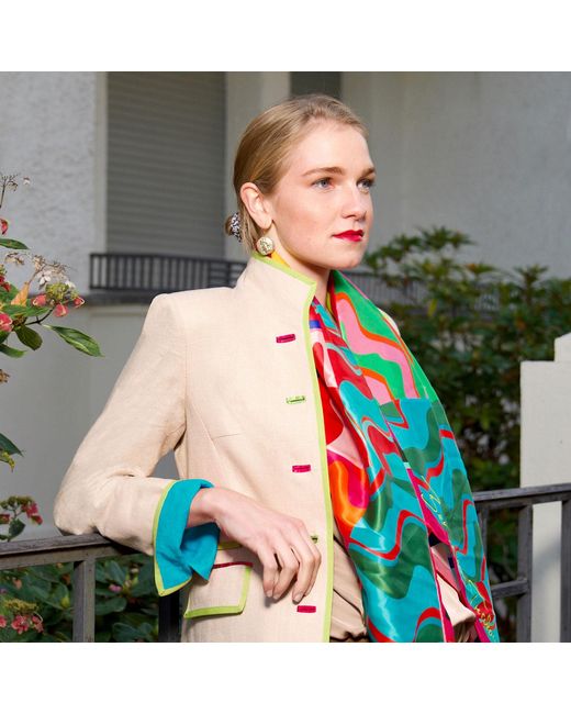 Beatrice von Tresckow Natural Neutrals Oatmeal Linen Cavalier Jacket