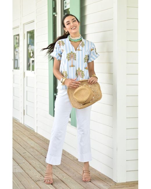 Just Darviny Blue Kristina Top Santa Barbara