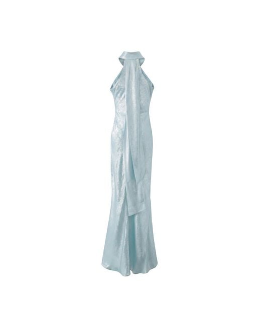 Aisl Blue Celeste Crisscross Maxi Dress
