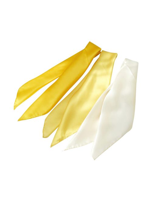 Soft Strokes Silk Yellow Pure Silk Scarf Daffodil Solid Colour Collection Small