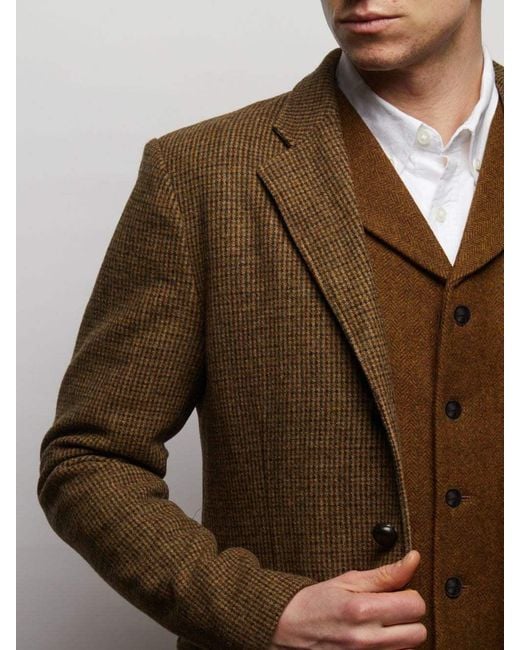 Guards London Brown Sherwood Tweed Wool Waistcoat for men