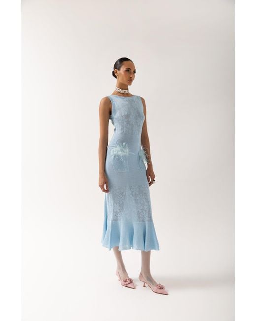 Andreeva Blue Rose Knit Dress