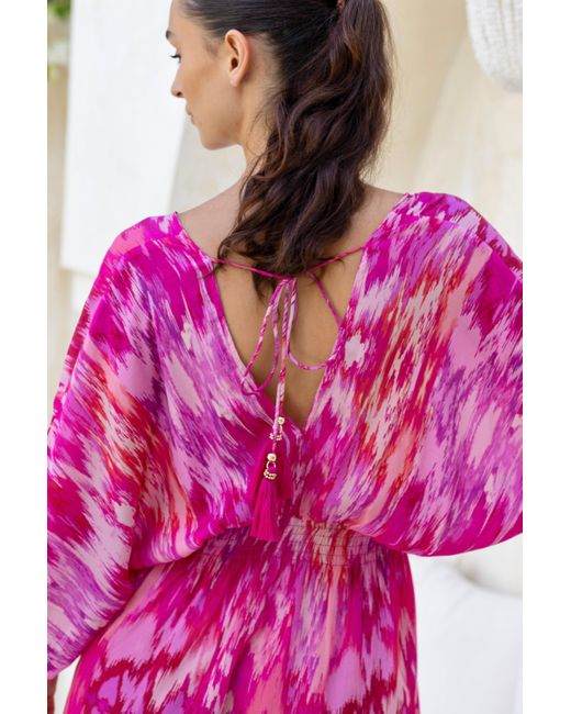 Sophia Alexia Pink Magical Mini Capri Kimono Dress