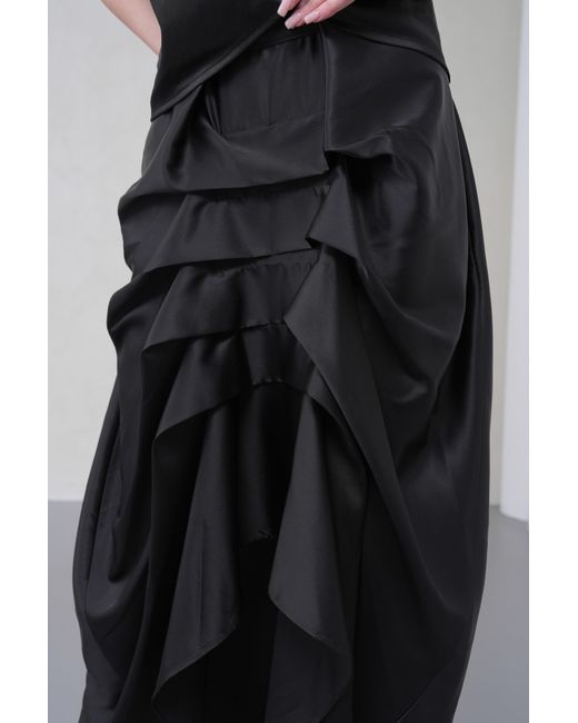 Lumina Eligma Black The Vanguard Skirt Silk
