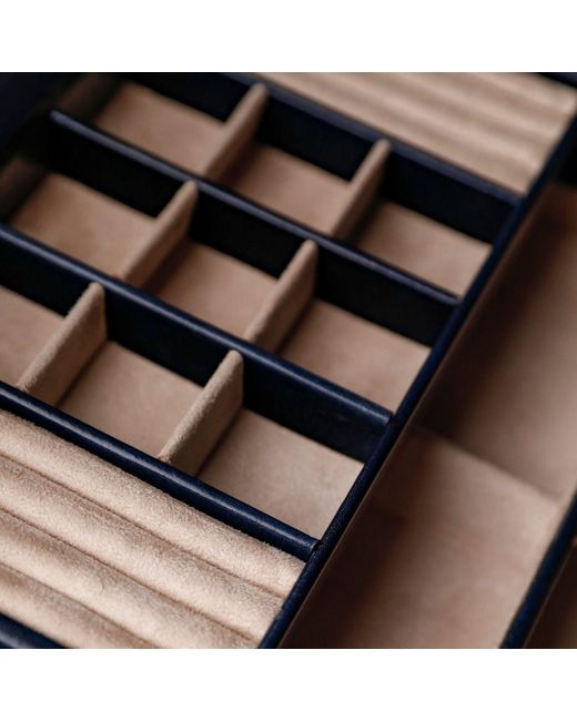 Time Resistance Blue Leather Jewelry Box For
