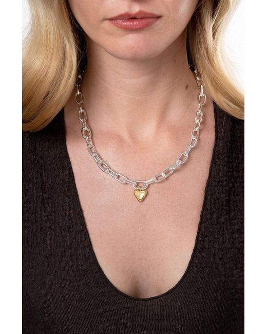Zynnia Collective Metallic Puffy Heart Charm